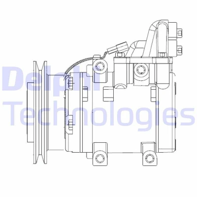 Imagem de DELPHI CS20524 compressor H15 PAG 46 com óleo de