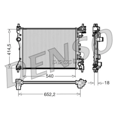Imagem de DENSO DRM01005 Radiador, arrefecimento do motor Alumínio 540 414 18 ALFA ROMEO: MiTo