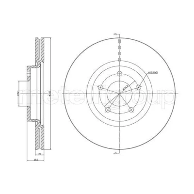 Imagem de METELLI Disco de travão MAZDA: 3 Hatchback 320,0mm 28,0mm 5 ventilado 23 1417C Discos