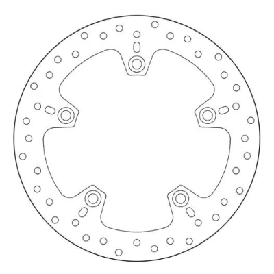Imagem de BREMBO Disco de travão traseira 265mm 5mm 5 perfurado 68B407C0 Discos