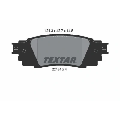Imagem de TEXTAR 2243401 Jogo de pastilhas para travão disco não preparado indicador aviso desgaste TOYOTA: C HR