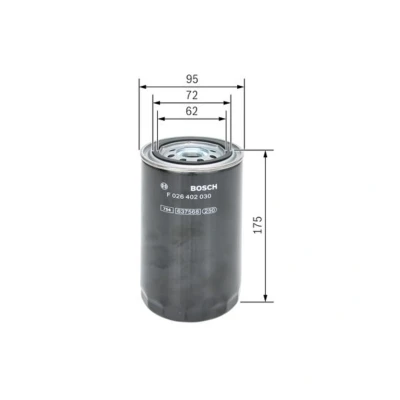 Imagem de BOSCH F 026 402 030 Filtro de Combustível aparafusado