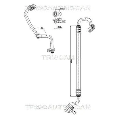 Imagem de TRISCAN 9010 43004 Conduta de alta/baixa pressão, ar condicionado do compressor para o condensador