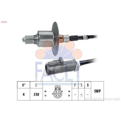 Imagem de FACET 10.8149 Sonda lambda Made in Italy OE Equivalent com aquecimento, plana, Rosca pré lubrificada 4 FORD: FIESTA 6