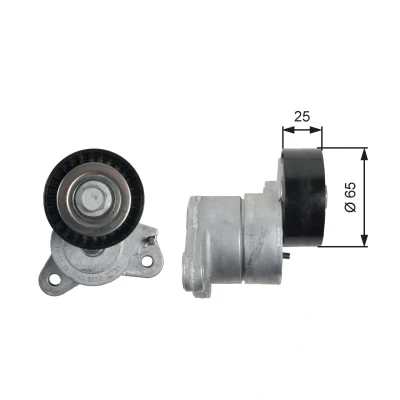 Imagem de Rolo tensor, correia trapezoidal estriada GATES T39053