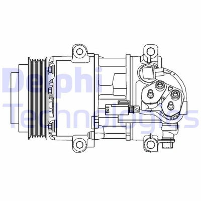 Imagem de DELPHI CS20499 compressor 6ZSE16 PAG 46 com óleo de MERCEDES BENZ: Classe A, B