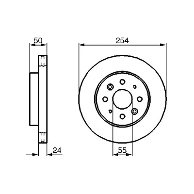 Imagem de Disco de travão BOSCH 0 986 479 231 frente/ventilado/1 peça
