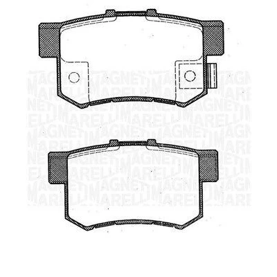 Imagem de MAGNETI MARELLI 363916060461 Jogo de pastilhas para travão disco com avisador sonoro desgaste HONDA: CIVIC 7 Hatchback, Accord Limousine