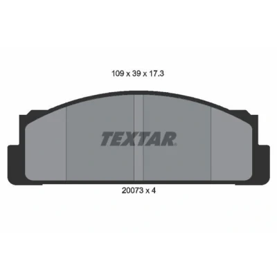 Imagem de TEXTAR 2007304 Jogo de pastilhas para travão disco não preparado indicador aviso desgaste FIAT: 127 Hatchback, Panda I Hatchback