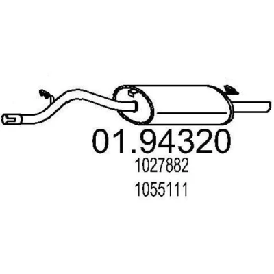 Imagem de MTS 01.94320 Panela de escape traseira 1050 FORD: KA Hatchback