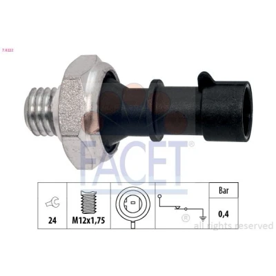 Imagem de FACET 7.0222 Sensor Pressão do Óleo M12x1,75 0,4bar OPEL: Astra K Sports Tourer