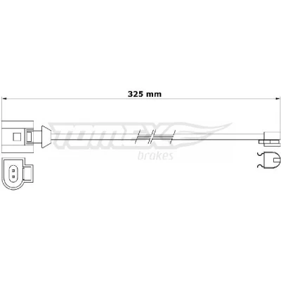 Imagem de TOMEX brakes TX 31 26 Sensor de Desgaste Pastilha Freio Eixo dianteiro VOLKSWAGEN: Touareg II