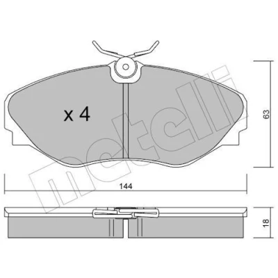 Imagem de METELLI 22 0338 0 Jogo de pastilhas para travão disco excl. contacto aviso desgaste RENAULT: ESPACE 3