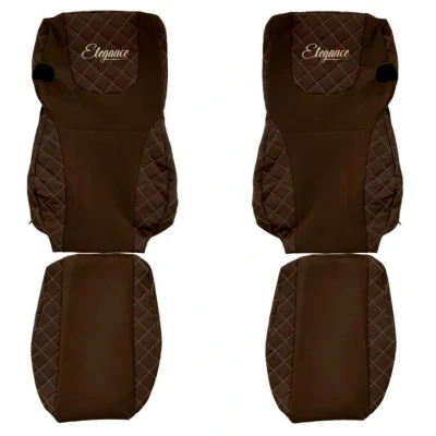 Imagem de F CORE Elegance Q FX07 BROWN Capa para banco de automóvel castanho Têxtil, Couro artificial