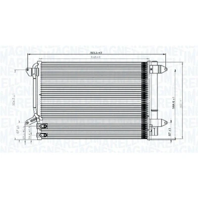 Imagem de MAGNETI MARELLI 350203845000 Condensador com secador 560x398x16 398 560 16