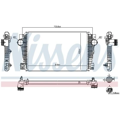 Imagem de NISSENS 96258 Intercooler