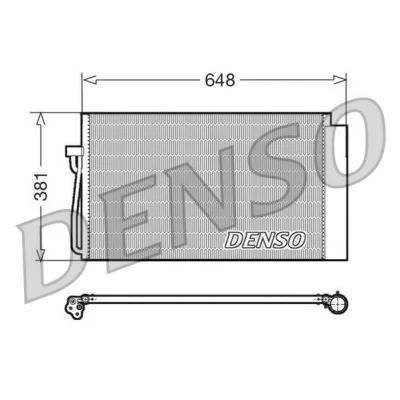 Imagem de DENSO DCN05017 Condensador com secador 648x381x16 R 134a 648 BMW: 5 Sedan, Touring, 6 Coupe