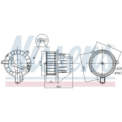 Imagem de NISSENS 87546 Ventilador do Habitáculo sem regulador integrado
