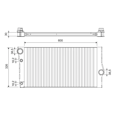 Imagem de VALEO Radiador, arrefecimento do motor Alumínio 600mm 326mm 30mm sem regulador líquido de refrigeração BMW: 7, 5 Touring 701193