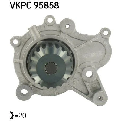 Imagem de SKF VKPC 95858 Bomba de água 20 com juntas Metal para accionamento da correia dentada