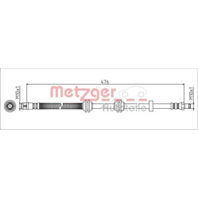 Imagem de METZGER 4111788 Mangueira de Travão Eixo traseiro esquerdo, direito 476
