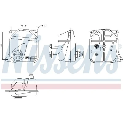 Imagem de NISSENS 996362 Depósito de Compensação Refrigerante AUDI: 100 C4 Sedan, A6 Sedan