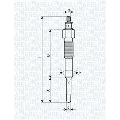Imagem de MAGNETI MARELLI 062900041304 Vela incandescente 11V 10A M10X1,25 TOYOTA: Corolla VI Compact, Avensis I Sedan, VIII Compact