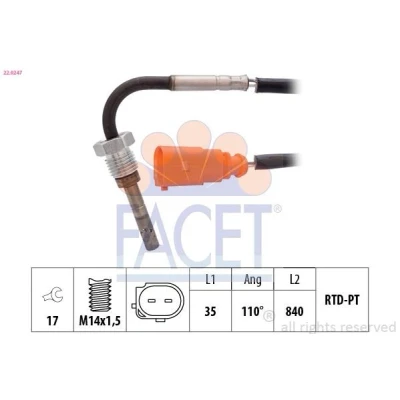 Imagem de FACET 22.0247 Sensor VOLKSWAGEN: GOLF 6