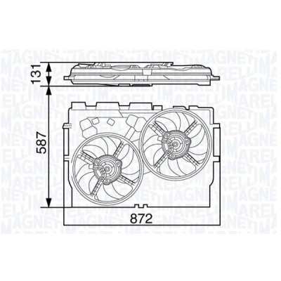 Imagem de MAGNETI MARELLI 069422582010 Ventilador de Radiador 388 12 240 FIAT: Ducato III Camião plataforma / Chassis, Van