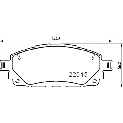 Imagem de HELLA 8DB 355 032 961 Jogo de pastilhas para travão disco não preparado indicador aviso desgaste com acessórios