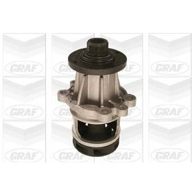 Imagem de GRAF PA390 Bomba de água com retentor mecânico Ferro fundido para accionamento da correia trapezoidal estriada BMW: 5 Sedan, 3 Cabrio