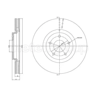 Imagem de METELLI Disco de travão NISSAN: Qashqai / Qashqai+2 I, Juke 320,0mm 28,0mm 5 68,0mm ventilado pintado 23 1323C 40206ET01A,402069828R,40206JY01A