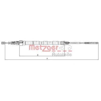 Imagem de METZGER 10.7410 Cabo de Freio Mão traseira esquerda, direita, à direita 1582/935 Travões disco COFLE VOLKSWAGEN: GOLF 3, 3 Variant