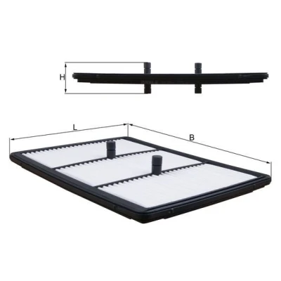 Imagem de MAHLE ORIGINAL LX 5824 Filtro de ar 63,5mm 342mm 256mm Cartucho filtrante HYUNDAI: Ioniq