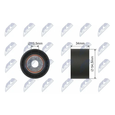 Imagem de NTY RNK ME 026 Polia de desvio/de guia, correia trapezoidal 54,5mm