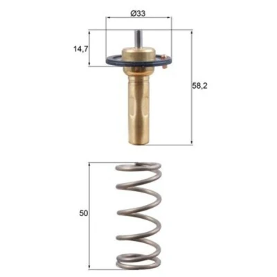Imagem de MAHLE ORIGINAL TX 265 89D Termóstato, líquido de refrigeração 89 com junta FORD: FIESTA 6, FOCUS 3 Turnier, C Max 2, VOLVO: V40 Hatchback, S60 II
