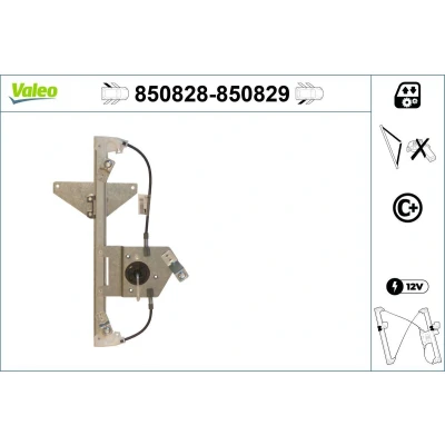 Imagem de Valeo Elevador de vidro traseira esquerda elétrico sem motor com função conforto 850828