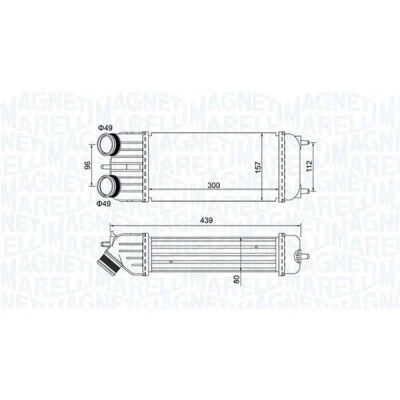 Imagem de MAGNETI MARELLI 351319204250 Intercooler PEUGEOT: 207 Hatchback, CITROËN: C3 I Hatchback