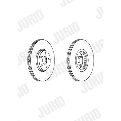 Imagem de JURID 562950JC 1 Disco de travão 334 30 5 114,3 ventilado revestido sem acessórios LEXUS: GS III, IS 3