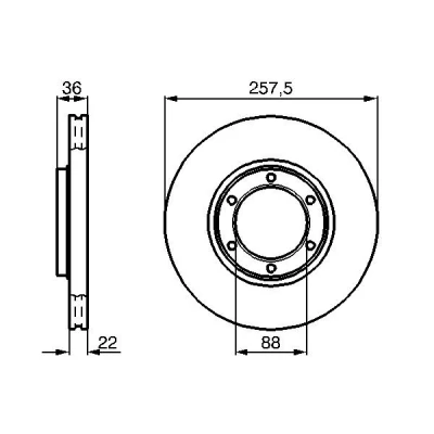 Imagem de BOSCH 0 986 478 596 Disco de travão 257,5 22 6 109 ventilado, interior ventilado oleado OPEL: Frontera A SUV, Sport SUV Cabrio, Campo