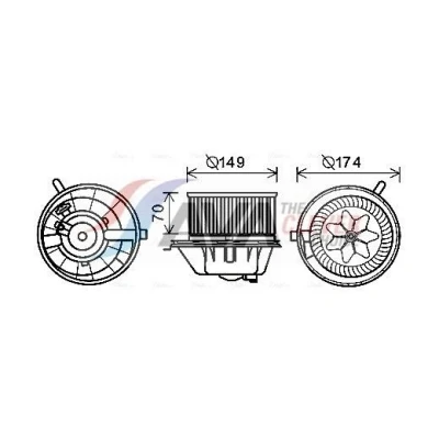 Imagem de PRASCO VN8342 Motor eléctrico, ventilador do habitáculo