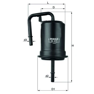 Imagem de MAHLE ORIGINAL KL 517 Filtro de Combustível dos tubos 8 7,9 MAZDA: MX 5 2, I