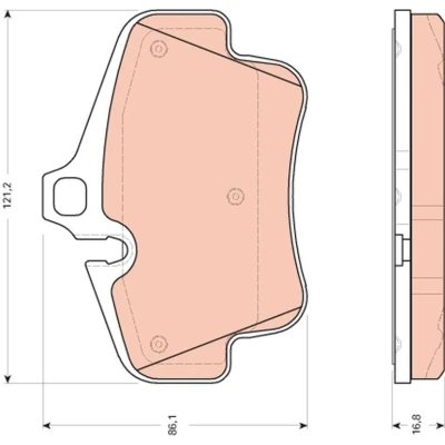 Imagem de TRW GDB1758 Jogo de pastilhas para travão disco preparado indicador aviso desgaste PORSCHE: 718 Cayman Coupe, Boxster, 911 Coupe