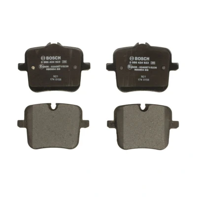 Imagem de BOSCH 0 986 424 923 Jogo de pastilhas para travão disco Baixo teor metálico com chapa anti ruído, instruções montagem BMW: 5 Sedan, 7, X5