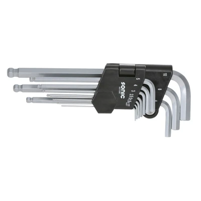 Imagem de SONIC 601006 Kit de chaves parafusos angulares 1.27mm, 1.5mm, 2mm, 2.5mm, 3mm, 4mm, 5mm, 6mm, 8mm, 10mm aço cromo vanádio 10
