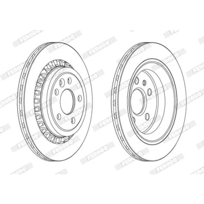 Imagem de FERODO PREMIER DDF1802C Disco de travão 302 22 5 ventilado revestido sem parafusos VOLVO: XC60 I