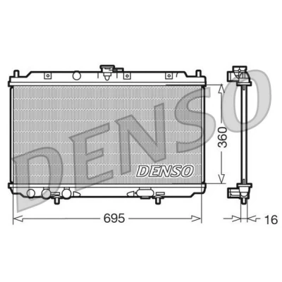 Imagem de DENSO DRM46012 Radiador, arrefecimento do motor Alumínio 695 360 16 NISSAN: Primera Sedan, Almera II Hatchback, Tino
