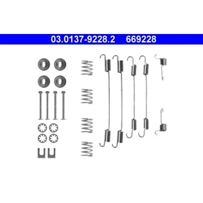Imagem de ATE 03.0137 9228.2 Kit de acessórios, maxilas do travão RENAULT: Clio 4, Kangoo I Express, DACIA: LOGAN MCV 2, PEUGEOT: 306 Hatchback, 207 Hatchback