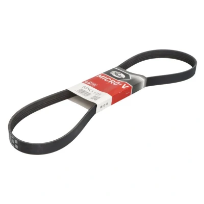 Imagem de GATES 6PK1125 Correia trapezoidal estriada 1125 6 Poliéster, EPDM (borracha de etileno propileno dieno) FleetRunner Micro V