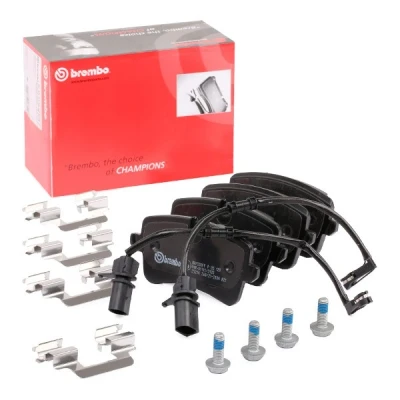 Imagem de BREMBO P 85 120 Jogo de pastilhas para travão disco incl. contacto aviso desgaste com parafusos pinça acessórios